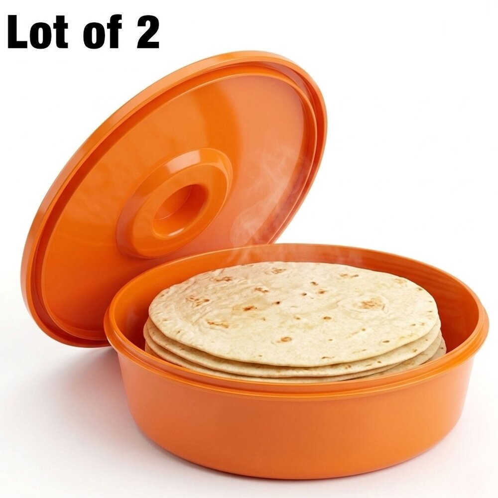 Target  Bullseye's Playground Tortilla Warmer Container Orange | Lot of 2 NEW
